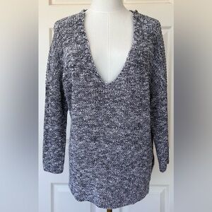 Express Oversized Deep V‎ Criss Cross Back Sweater Med